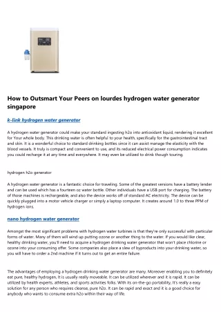 The Biggest Problem With hydrogen water generator us, And How You Can Fix It