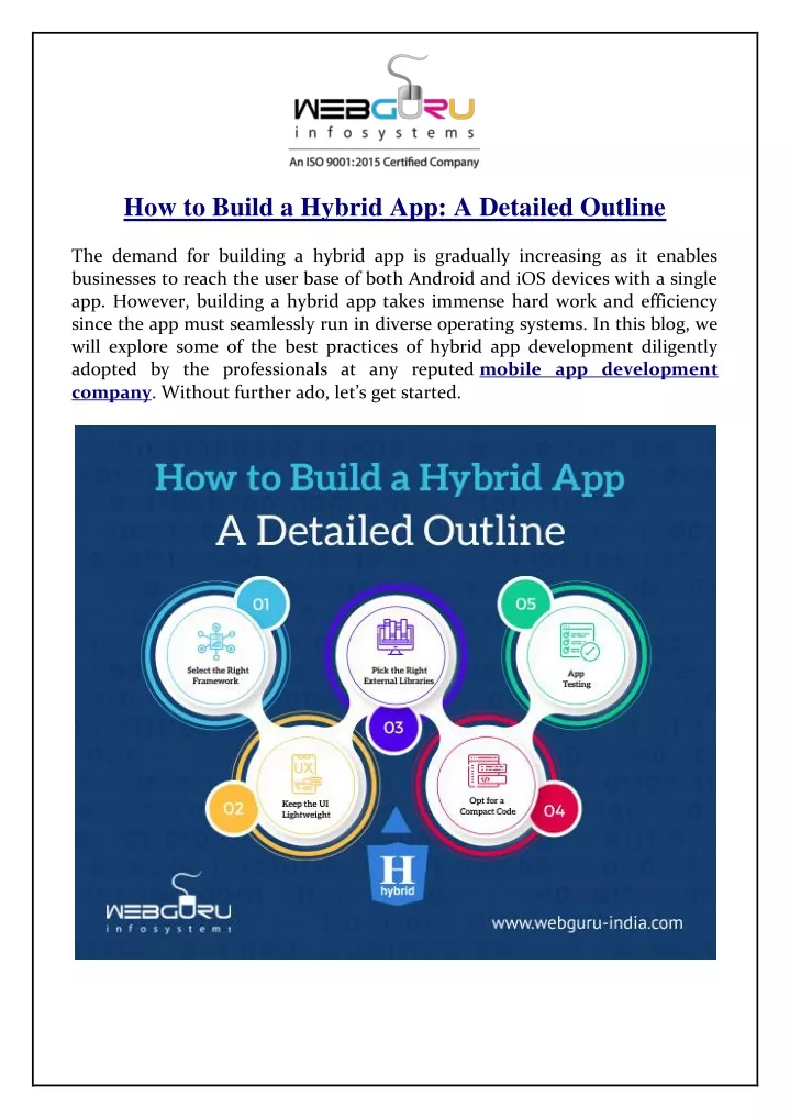 how to build a hybrid app a detailed outline