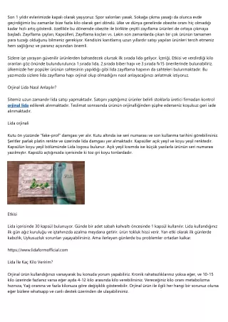 Orjinal lida zayıflama Hapı