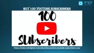 Why you should buy 100 youtube subscribers