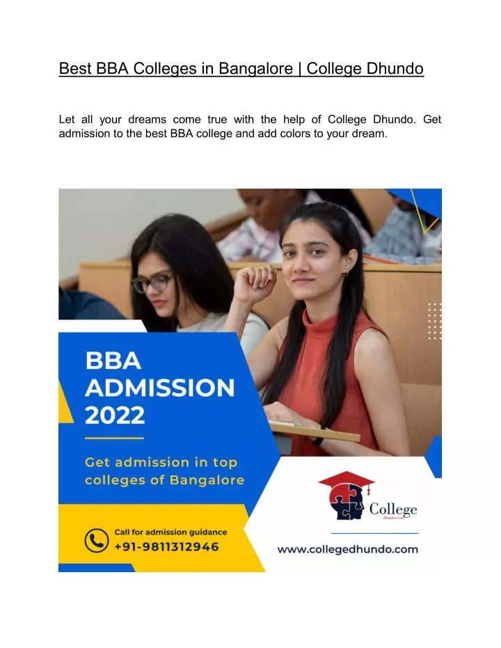 best bba colleges in bangalore college dhundo