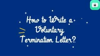 how to write a voluntary termination letter