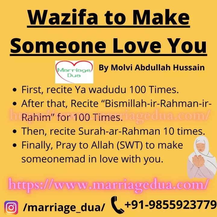 wazifa to make someone love you by molvi abdullah