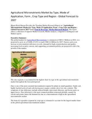 agricultural micronutrients market by type mode