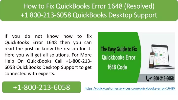 how to fix quickbooks error 1648 resolved