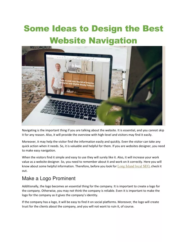 some ideas to design the best website navigation