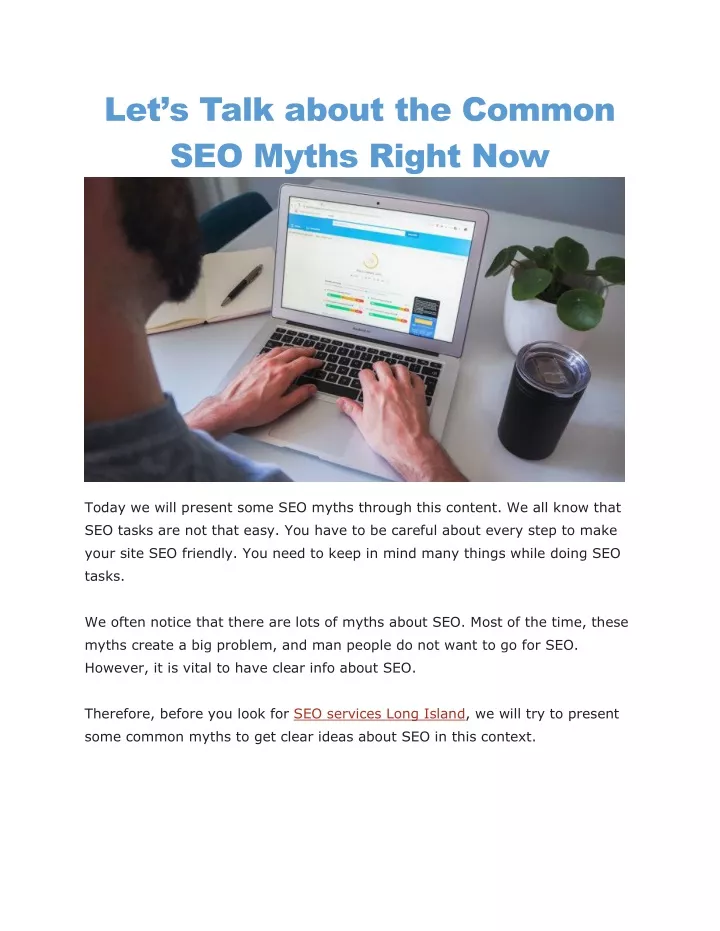 let s talk about the common seo myths right now