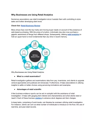 why businesses are using retail analytics