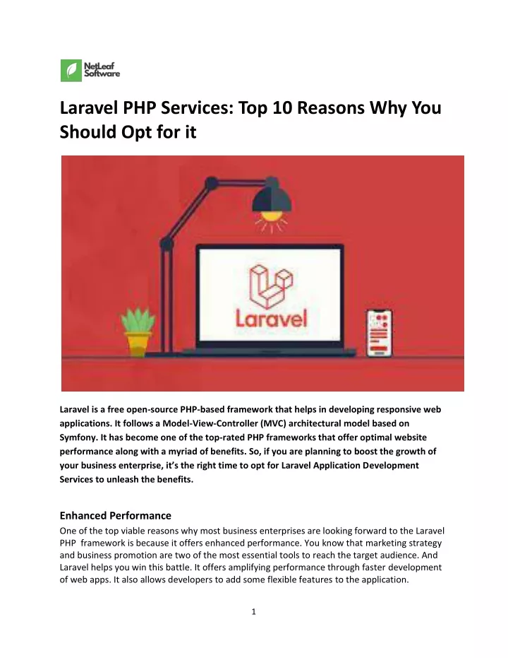 laravel php services top 10 reasons