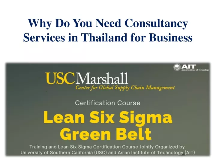 why do you need consultancy services in thailand