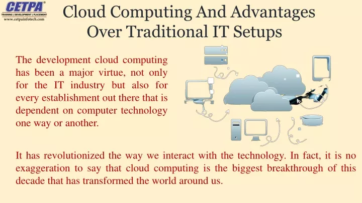 cloud computing and advantages over traditional