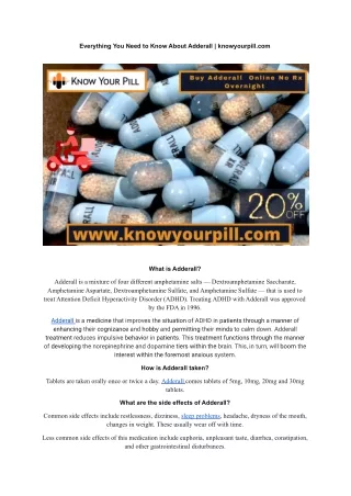 Buy Adderall Pill Online