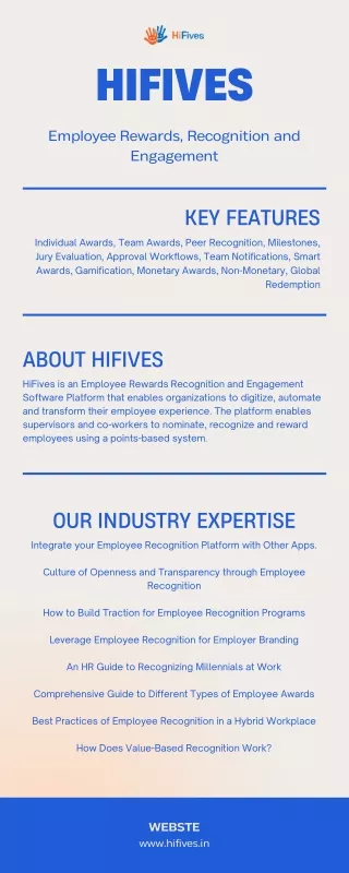 HiFives - Advanced Digital Platform for Employee Rewards, Recognition and Engage