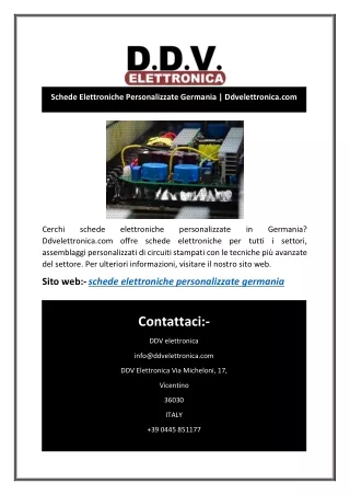 schede elettroniche personalizzate germania