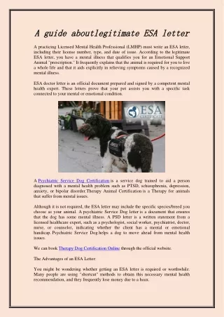 a guide aboutlegitimate esa letter a guide
