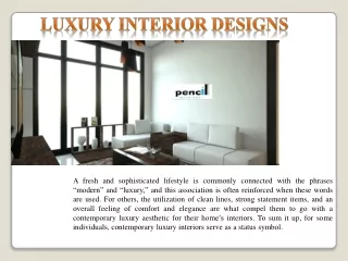 Luxury Interior Designs Bangalore