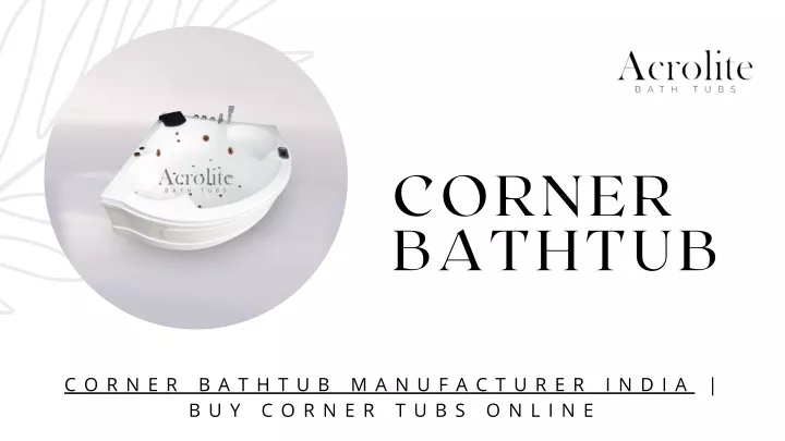 corner bathtub