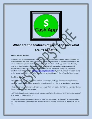 What are the features of Cash App and what are its benefits -4
