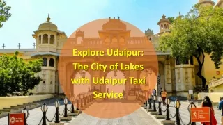 Explore Udaipur The City of Lakes with Udaipur Taxi Service
