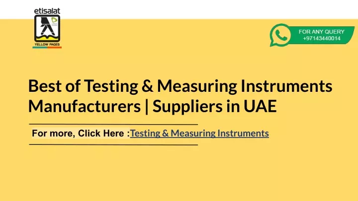 best of testing measuring instruments