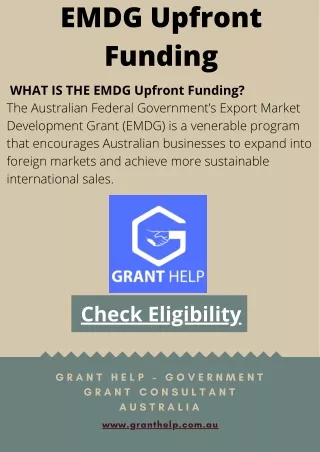 EMDG Upfront Funding