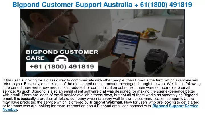 bigpond customer support australia 61 1800 491819