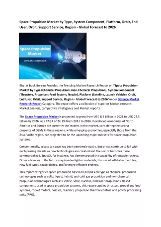 space propulsion market by type system component