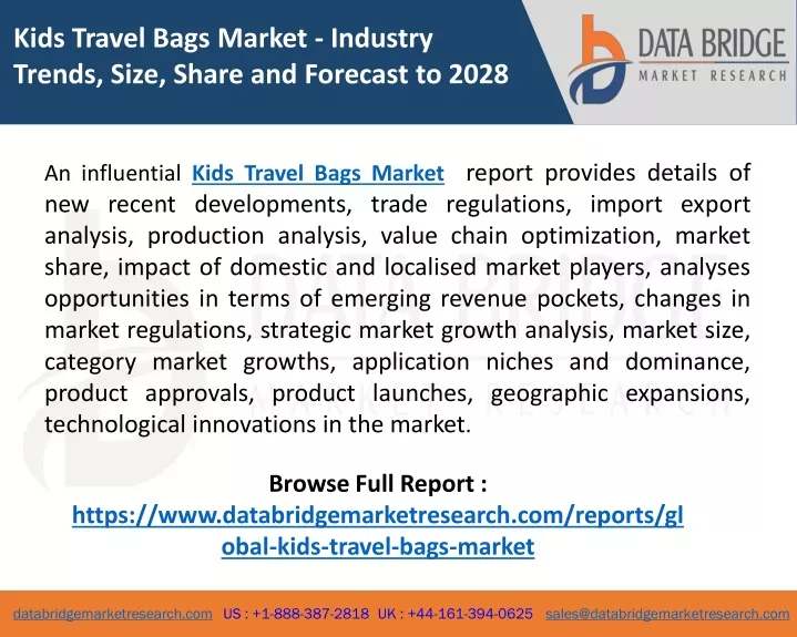 kids travel bags market industry trends size