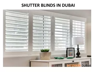 shutter blinds in dubai