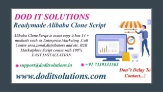 Best Readymade Alibaba Clone System - DOD IT SOLUTIONS