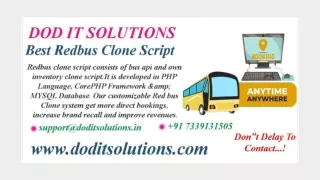 Best Readymade Redbus Clone System - DOD IT SOLUTIONS