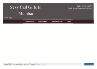 Mumbai Escorts & Hot Call Girls in Mumbai | Hifi Escorts in Mumbai