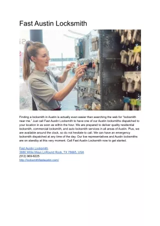 fast austin locksmith