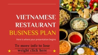 Vietnamese Restaurant Business Plan 2022