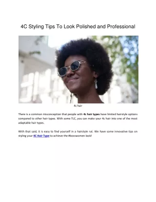 4c styling tips to look polished and professional