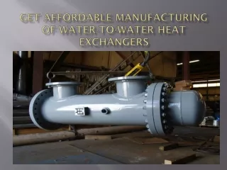Water to Water Heat Exchanger