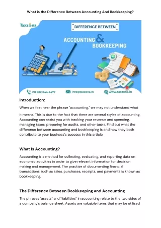 pdf - Taxzona - difference between accounting and bookkeeping -