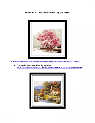 Where to buy cherry blossom Painting in Canada