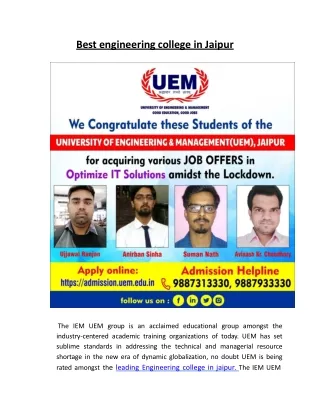 best engineering college in jaipur