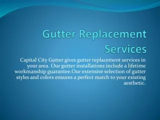 Gutter Replacement Services