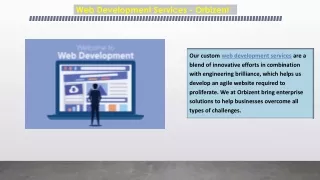 Web Development Services - Orbizent
