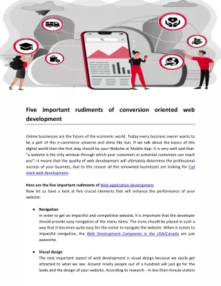 five important rudiments of conversion oriented