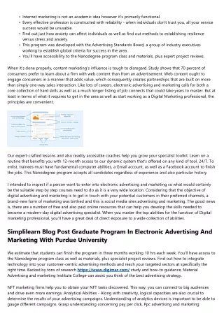 Electronic Advertising Programs