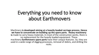 Everything you need to know about Earthmovers