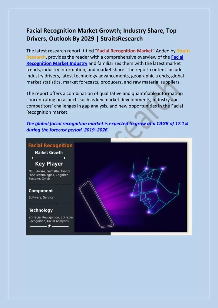 facial recognition market growth industry share