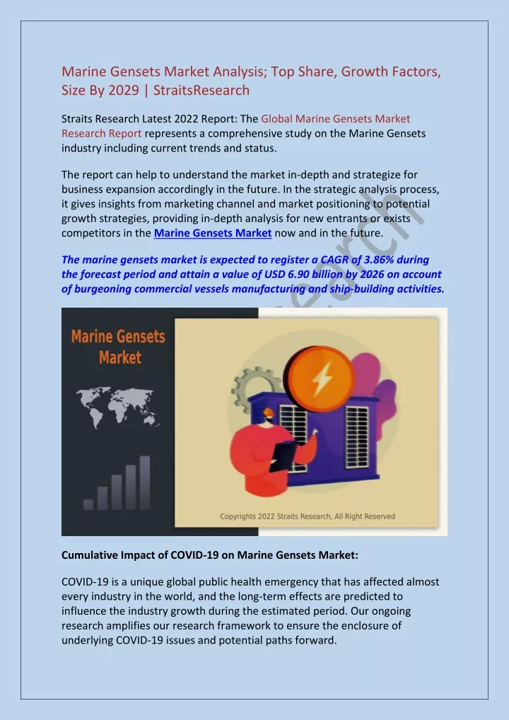 marine gensets market analysis top share growth