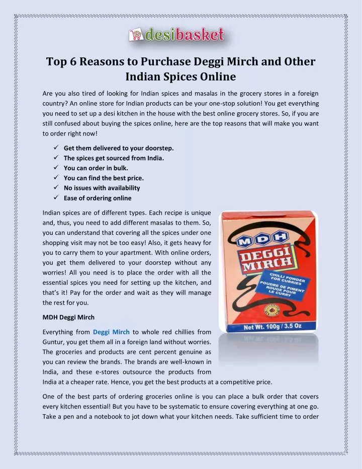 top 6 reasons to purchase deggi mirch and other