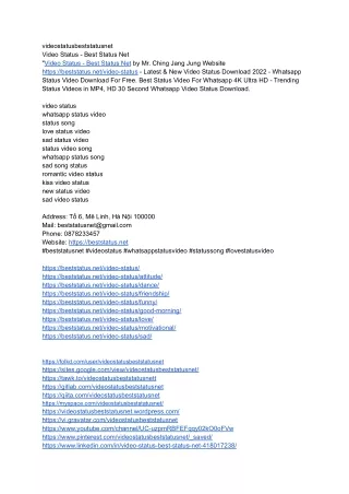 videostatusbeststatusnet video status best status