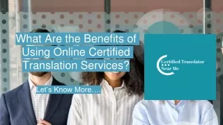 what are the benefits of using online certified translation services
