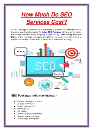 how much do seo services cost